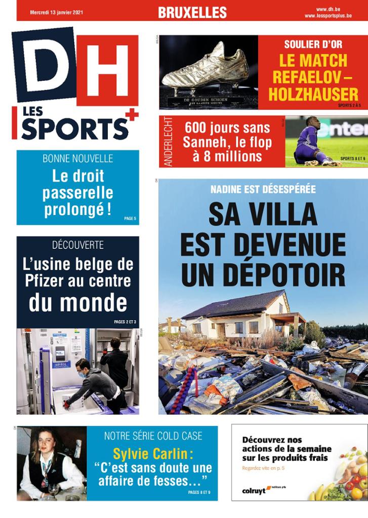 journaux Belges Du Mercredi 13 Janvier 2021