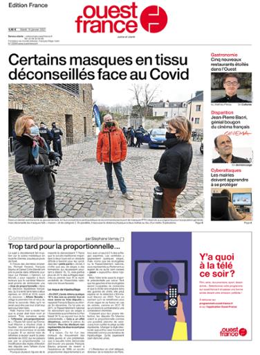 Ouest France Édition France Du Mardi 19 Janvier 2021