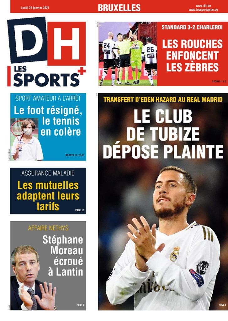journaux Belges Du Lundi 25 Janvier 2021