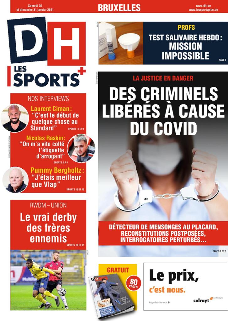 journaux Belges Du Samedi 30 Janvier 2021