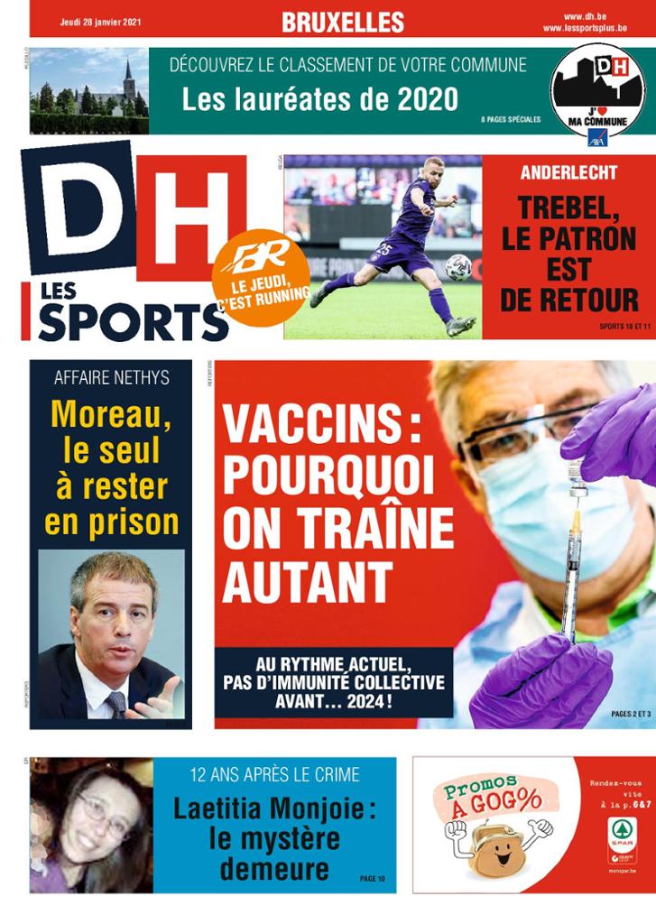 journaux Belges Du Jeudi 28 Janvier 2021