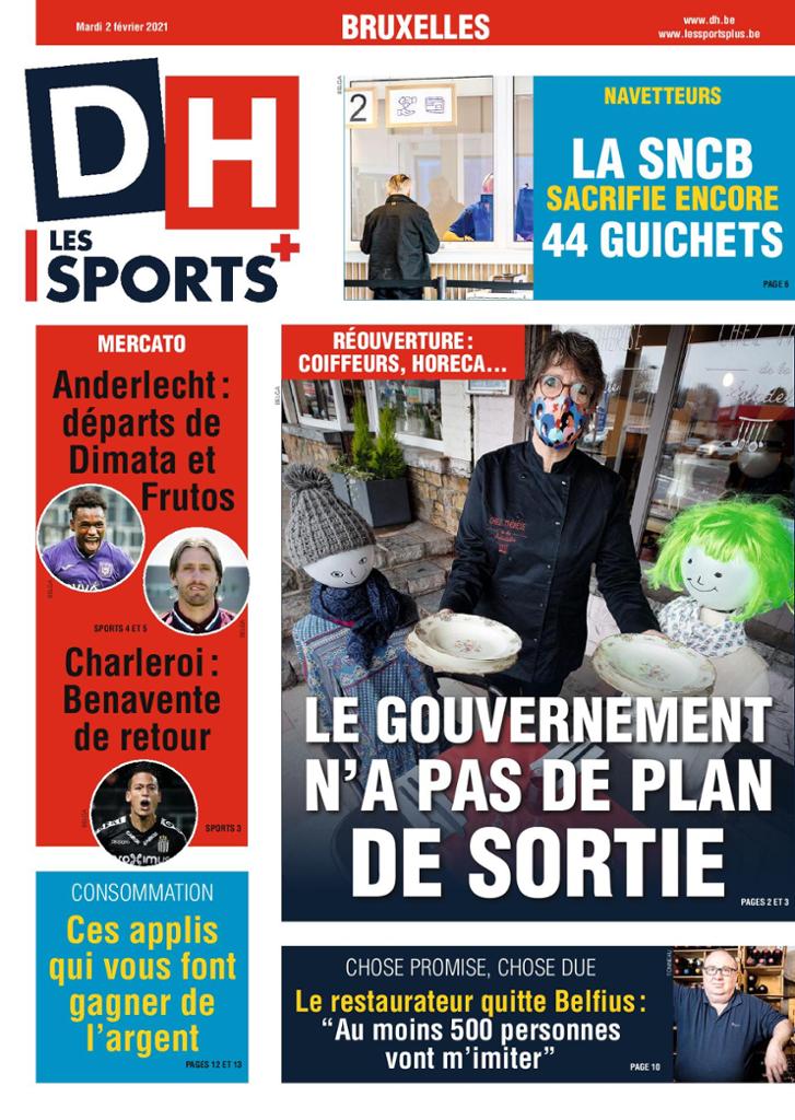 journaux Belges Du Mardi 2 Février 2021