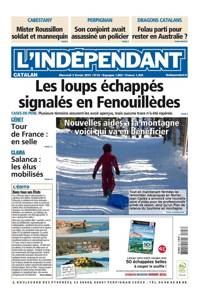 L'Indépendant (3 Éditions) Du Mercredi 3 Février 2021