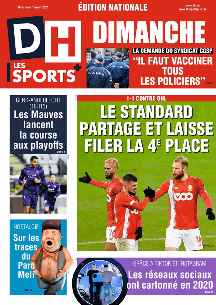 journaux Belges Du Dimanche 7 Février 2021