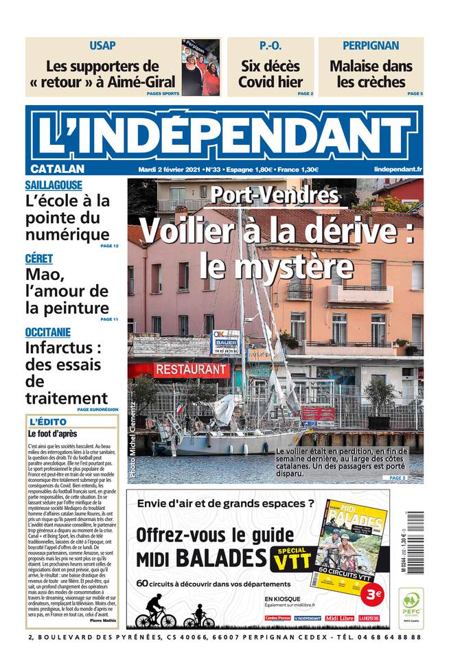 L'Indépendant (3 Éditions) Du Mardi 2 Février 2021