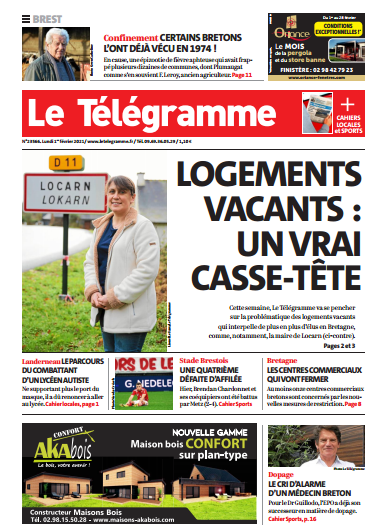 Le Télégramme (3 Éditions) Du Lundi 1er Février 2021