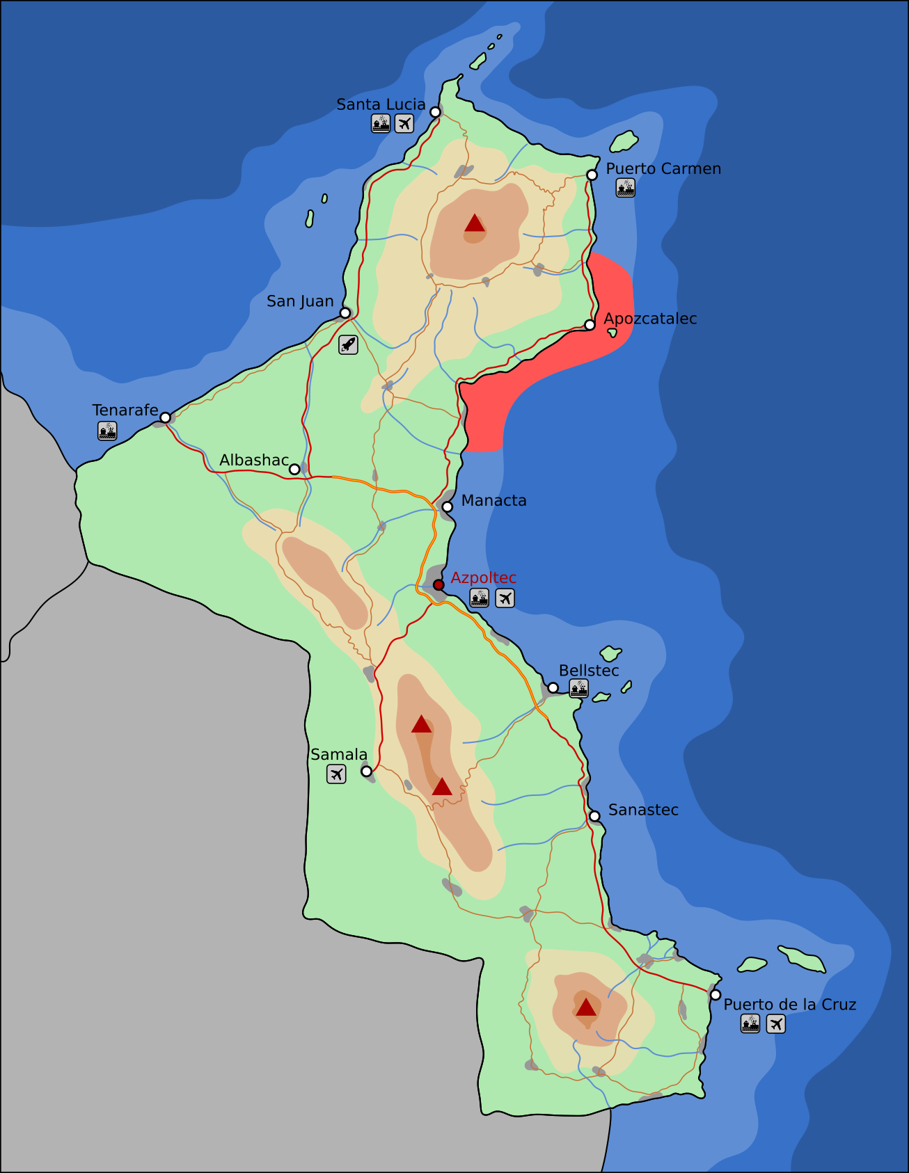 Carte de la région