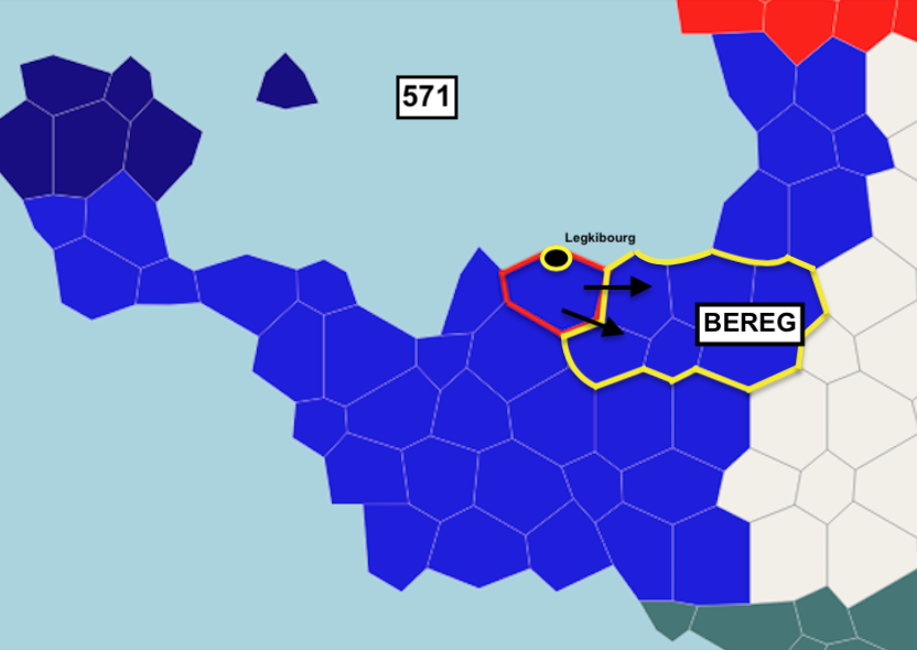 Contre-attaque de Rémi II sur le duché de Bereg en 571-573