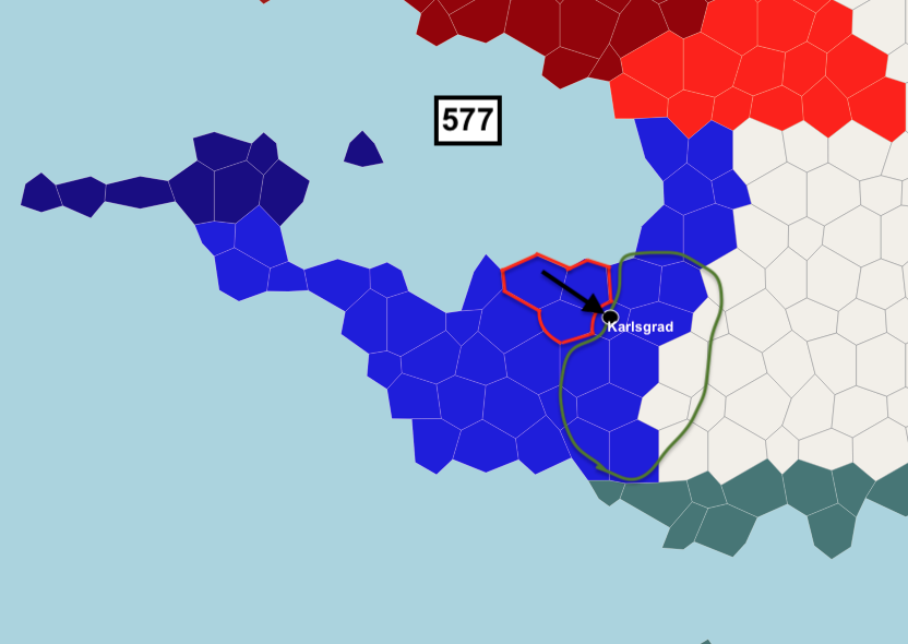 Contre-attaque de Rémi II sur Karlgrad en 577