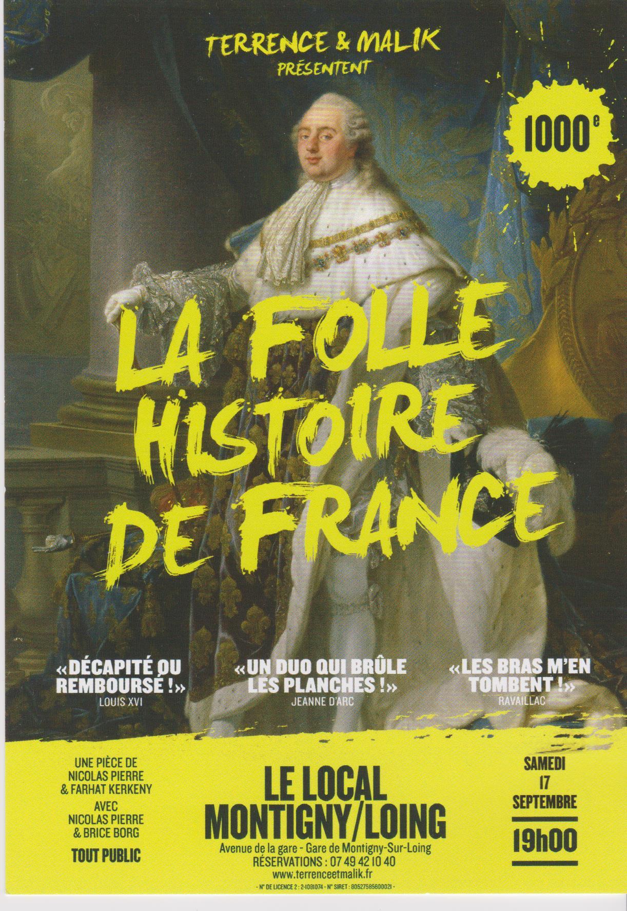 La folle histoire de France - pi&egrave;ce de th&eacute;&acirc;tre