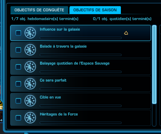 Galactic seasons Weekly count 1/7 upon logging in after Reset - Bug ...