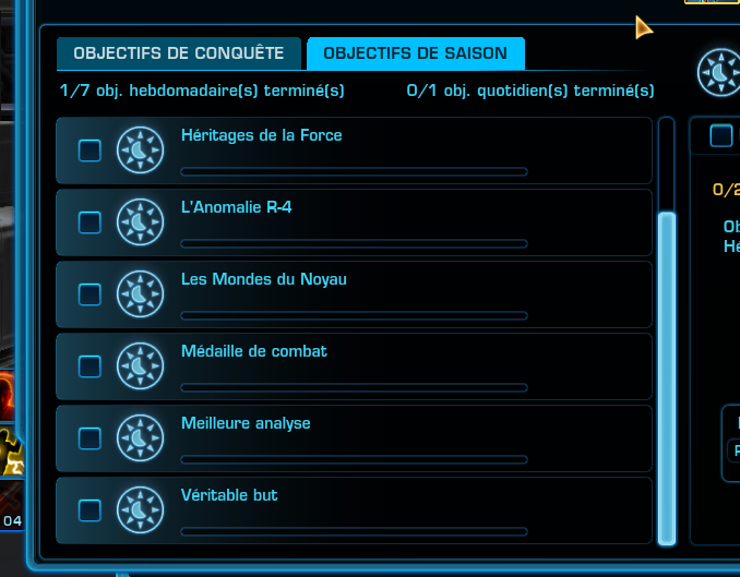 Galactic seasons Weekly count 1/7 upon logging in after Reset - Bug ...