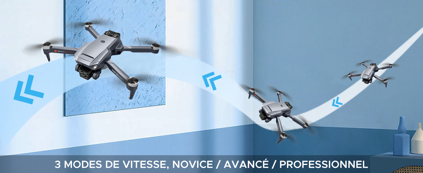 Dragon Touch Drone F185 Pro 4k – Caméra FPV, 3 Vitesses, 2 Batteries