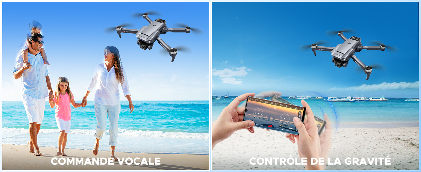 Mini Dron Klack F185 Pro 4K Profesional HD Con Cámara De Tres Lados Para Evitar Obstaculos