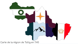 La région de Tollig en 1140