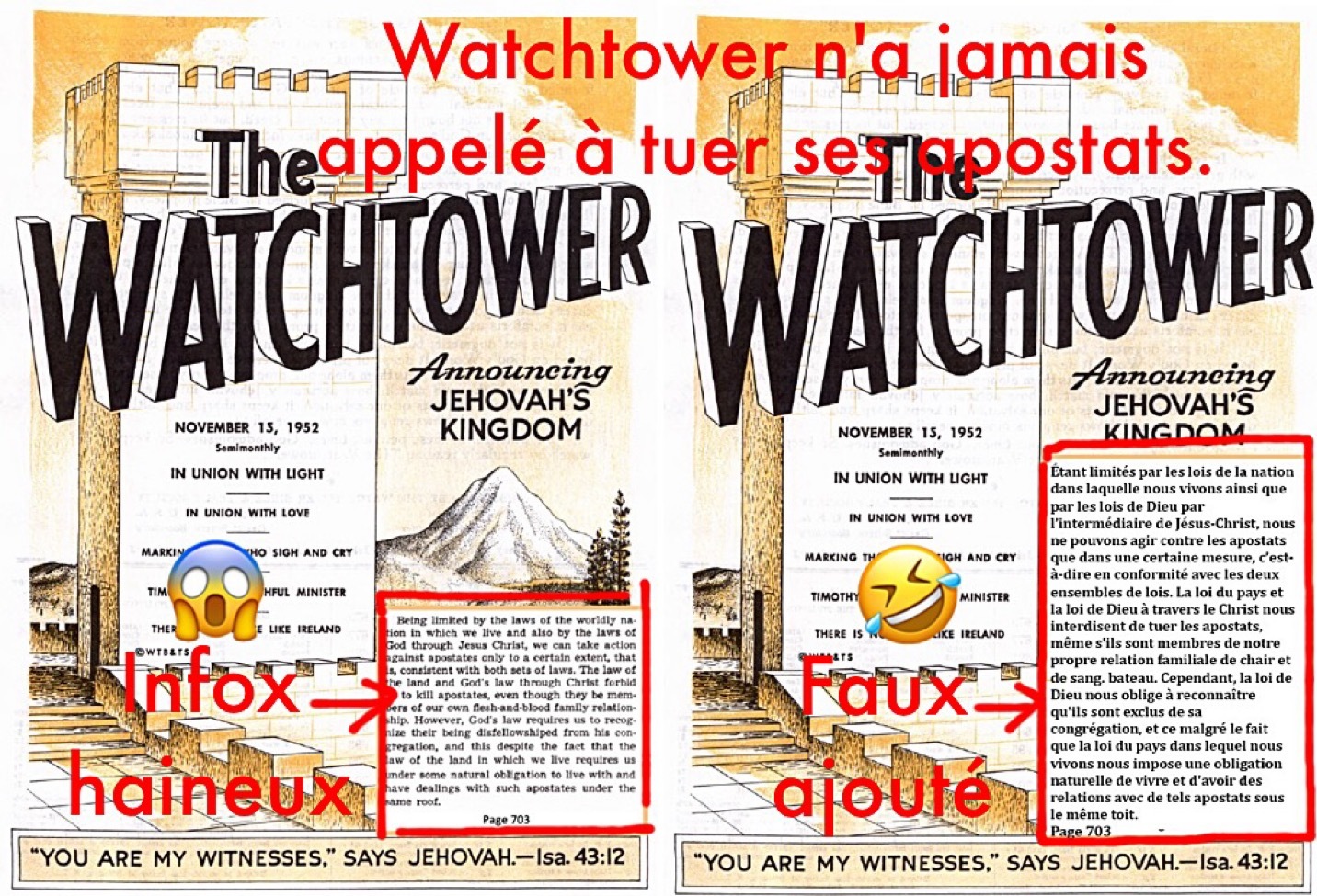 Diffamations contre les Témoins de Jéhovah C81m