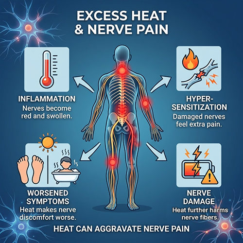 Nerve pain relief illustration